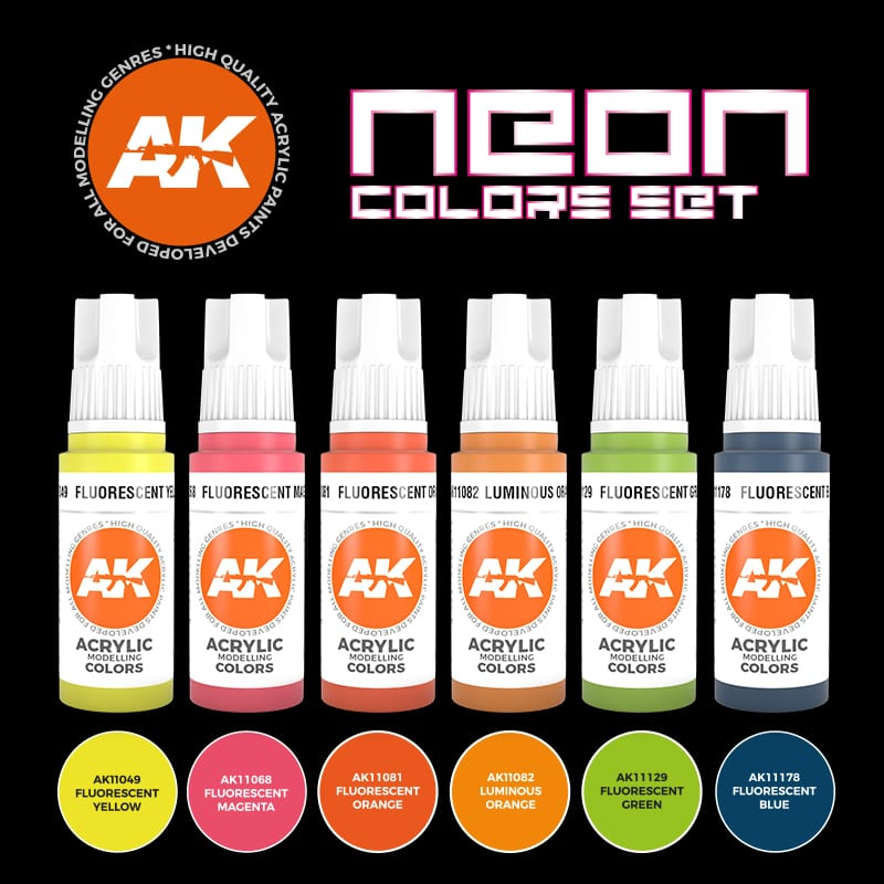 AK11610 SET COLORES NEÓN/FLUO