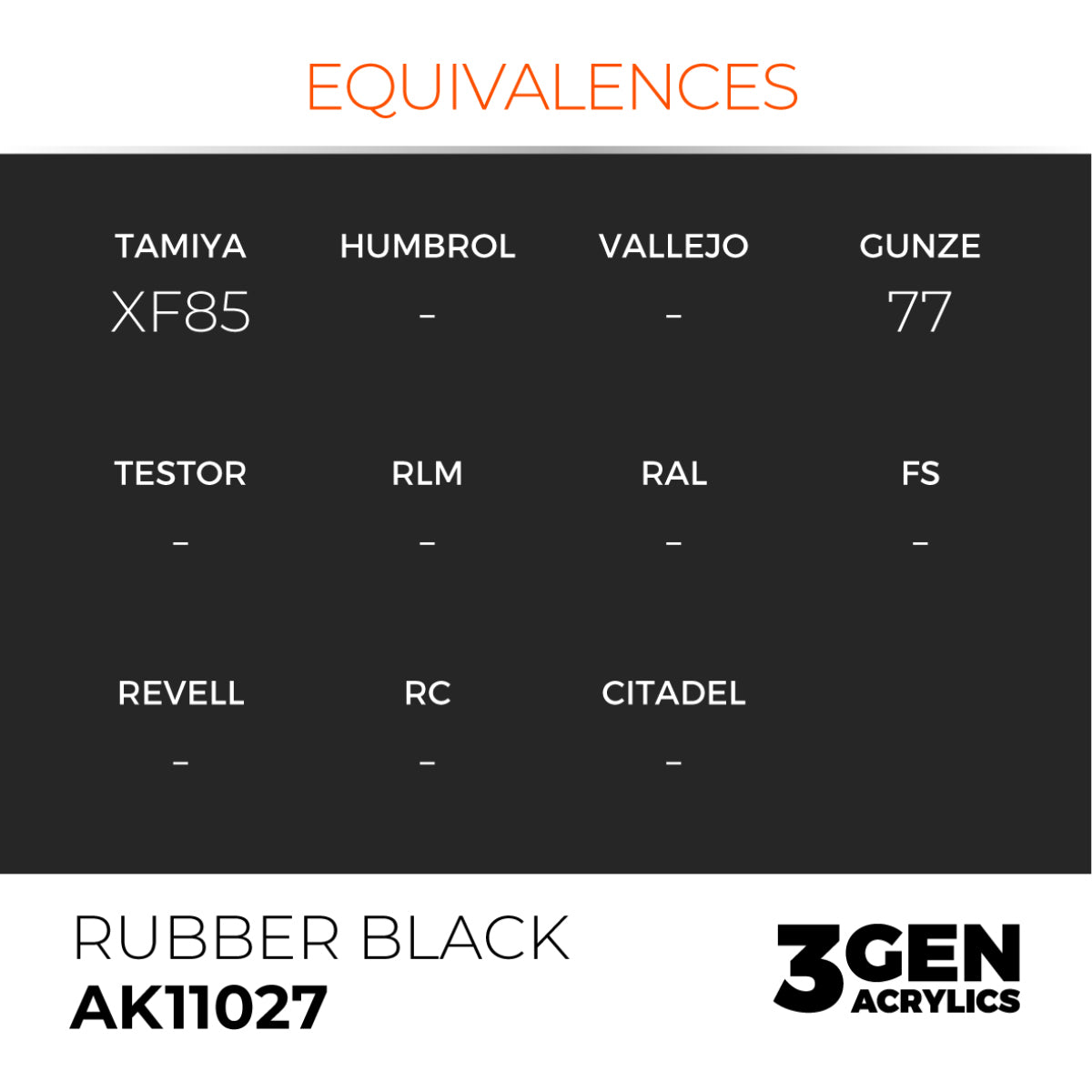 AK11027 RUBBER BLACK