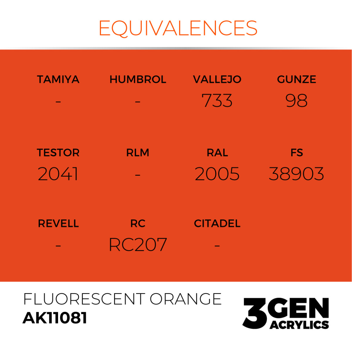AK11081 FLUORESCENT ORANGE