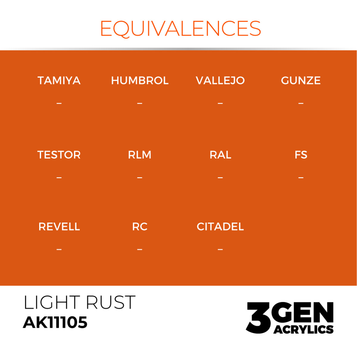 AK11105 LIGHT RUST