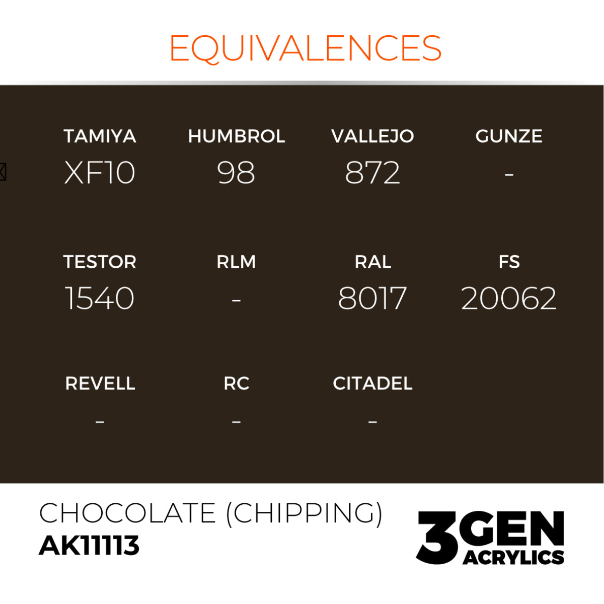 AK11113 CHOCOLATE (CHIPPING)