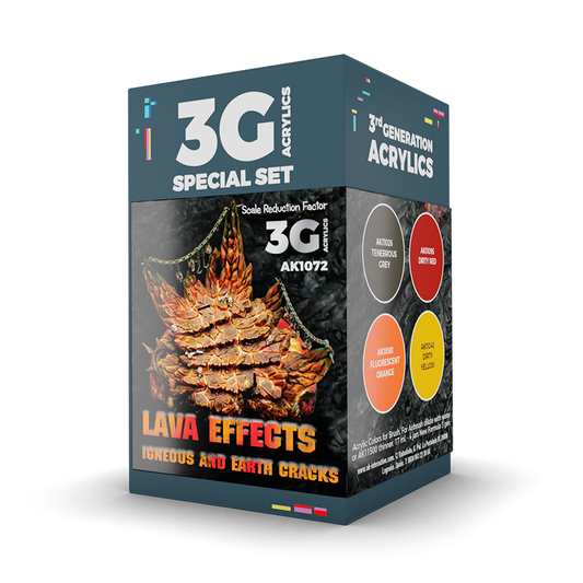 AK1072 WARGAME COLOR SET. LAVA EFFECTS.