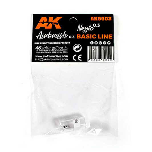 AK9002 0.3 NOZZLE FOR AK AIRBRUSH – BOQUILLA DE 0,3 PARA AERÓGRAFO AK