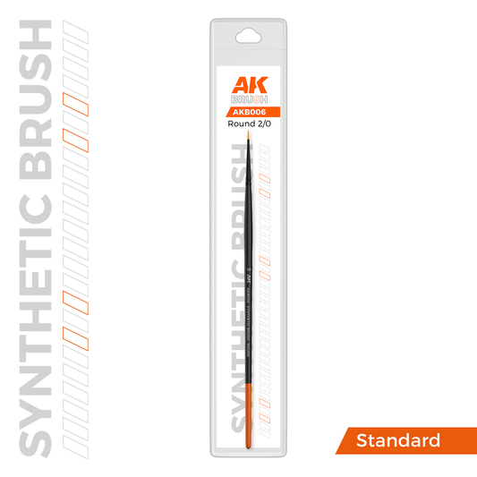 AKB006 AK SYNTHETIC BRUSH – ROUND 2/0