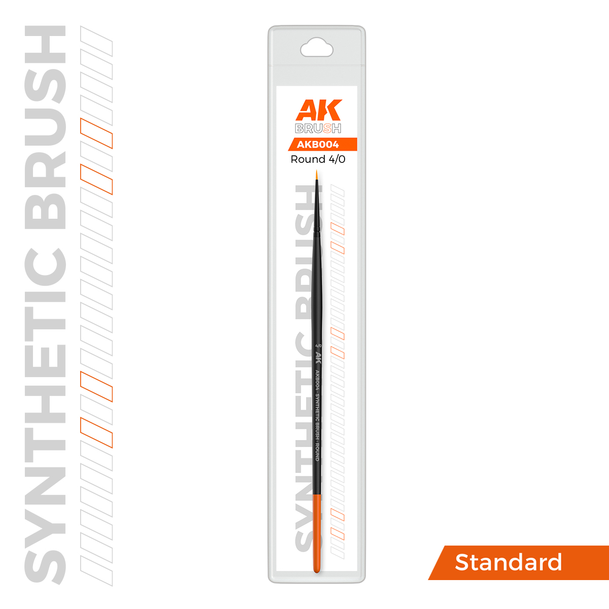 AKB004 AK SYNTHETIC BRUSH – ROUND 4/0