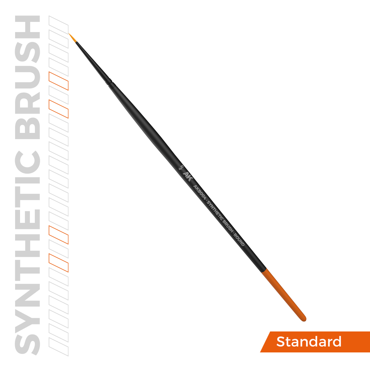 AKB004 AK SYNTHETIC BRUSH – ROUND 4/0